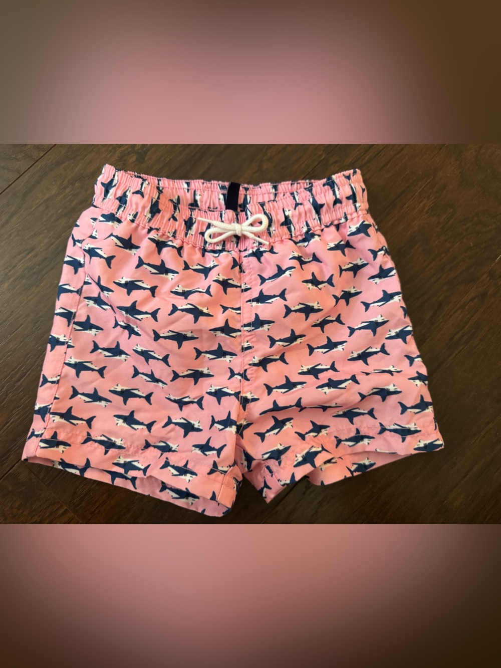 Janie & Jack Shark Print Swim Trunks